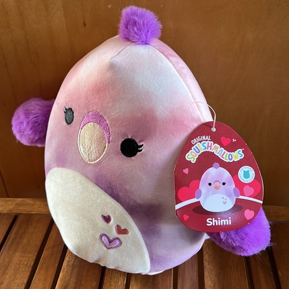 *CROSS LIST* NWT FTM 8” Shimi Valentine’s Day Parrot Bird Parakeet Squishmallows - Picture 3 of 7